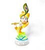 Lord Krishna Playing Flute Multicolour Polyresin Statue