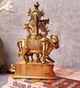 Lord Krishna With Cow Brass Religious Idol