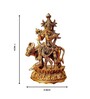 Lord Krishna With Cow Brass Religious Idol