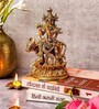 Lord Krishna With Cow Brass Religious Idol