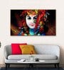 Lord Krishna With Peacock Multicolour Canvas Art Print