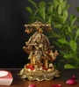 Lord Radha Krishna Metal Religious Idol (Gold)