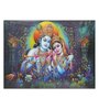 Lord Radha Krishna Painting, Religious Wall Art Print 5D/3D Poster for Home