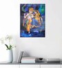 Lord Radha Krishna with Swan Painting, Religious Wall Art Print 5D/3D Poster for Home