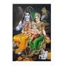 Lord Shiv Parivar Self Adhesive Wall Poster for Home Decor(Vinyl, 24 x 36 Inch)
