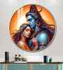 Lord Shiva And Goddess Parvati Acrylic Round Wall Art