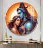 Lord Shiva And Goddess Parvati Acrylic Round Wall Art