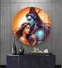 Lord Shiva And Goddess Parvati Acrylic Round Wall Art