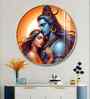 Lord Shiva And Goddess Parvati Acrylic Round Wall Art