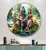 Lord Shiva And Shakti Acrylic Round Wall Art