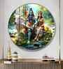 Lord Shiva And Shakti Acrylic Round Wall Art