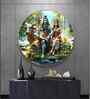 Lord Shiva And Shakti Acrylic Round Wall Art