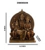 Lord Shiva Family Bronze Brown Religious Idol