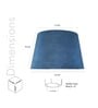 Lorelai Blue Velvet Solid Lampshade