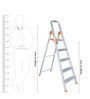 5 Steps 5.2 ft Aluminium Step Ladder