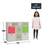 Lorena Kids Storage Cabinet in Pink & Green Colour