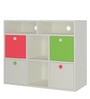 Lorena Kids Storage Cabinet in Pink & Green Colour