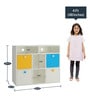 Lorena Kids Storage Cabinet in Yellow & Blue Color