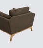 Lorentz Walnut Finish Boucle Fabric Lounge Chair In  Brown Colour