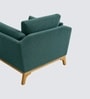 Lorentz Walnut Finish Boucle Fabric Lounge Chair In Green Colour