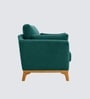 Lorentz Walnut Finish Boucle Fabric Lounge Chair In Green Colour