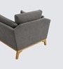 Lorentz Walnut Finish Boucle Fabric Lounge Chair In Grey Colour Lorentz Walnut Finish Boucle Fabric Lounge Chair In Grey Colour