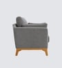 Lorentz Walnut Finish Boucle Fabric Lounge Chair In Grey Colour Lorentz Walnut Finish Boucle Fabric Lounge Chair In Grey Colour