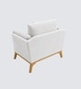 Lorentz Walnut Finish Boucle Fabric Lounge Chair In White Colour Lorentz Walnut Finish Boucle Fabric Lounge Chair In White Colour