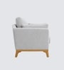 Lorentz Walnut Finish Boucle Fabric Lounge Chair In White Colour Lorentz Walnut Finish Boucle Fabric Lounge Chair In White Colour