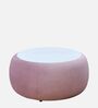 Lorenza Solid Wood & Glass Top Coffee Table in Onion Pink Colour