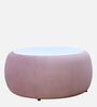 Lorenza Solid Wood & Glass Top Coffee Table in Onion Pink Colour