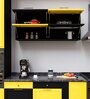 Lorenzo Engineered wood Wall Mounted Kitchen Cabinet (Black & Yellow)