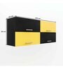 Lorenzo Engineered wood Wall Mounted Kitchen Cabinet (Black & Yellow)