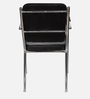 Lorenzo Leatherette Guest Chair in Black Colour