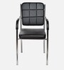 Lorenzo Leatherette Guest Chair in Black Colour