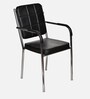 Lorenzo Leatherette Guest Chair in Black Colour