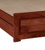 Lorenzo Sheesham Wood Queen Size Bed in Scratch Resistant Honey Oak Finish With Drawer Storage