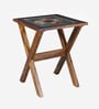 Los Angeles Sheesham Wood 2 Seater Cafe Table in Provincial Teak Finish