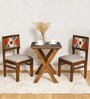Los Angeles Sheesham Wood 2 Seater Cafe Table Set In Provincial Teak Finish