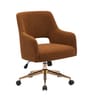 Lotsee Boucle Fabric Guest Chair In Brown Colour