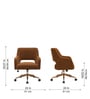Lotsee Boucle Fabric Guest Chair In Brown Colour