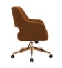 Lotsee Boucle Fabric Guest Chair In Brown Colour