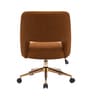 Lotsee Boucle Fabric Guest Chair In Brown Colour