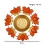 Lotus  Golden & Orange Metal Urli