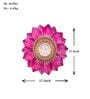 Lotus 12 Inch Metal Urli (Pink & Gold)