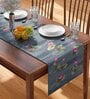 Lotus (71x13) Blue & Pink Cotton Table Runner