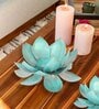 Lotus Blue & Gold Metal
Candle Stand