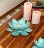 Lotus Blue & Gold Metal
Candle Stand