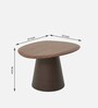 Lotus Coffee Table Set in Brown Matte Finish (Set of 3)