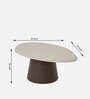 Lotus Coffee Table Set in Brown Matte Finish (Set of 3)